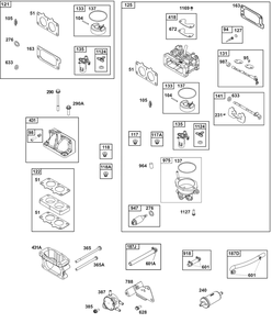 Part Location Diagram of 847077 Briggs and Stratton Carburetor